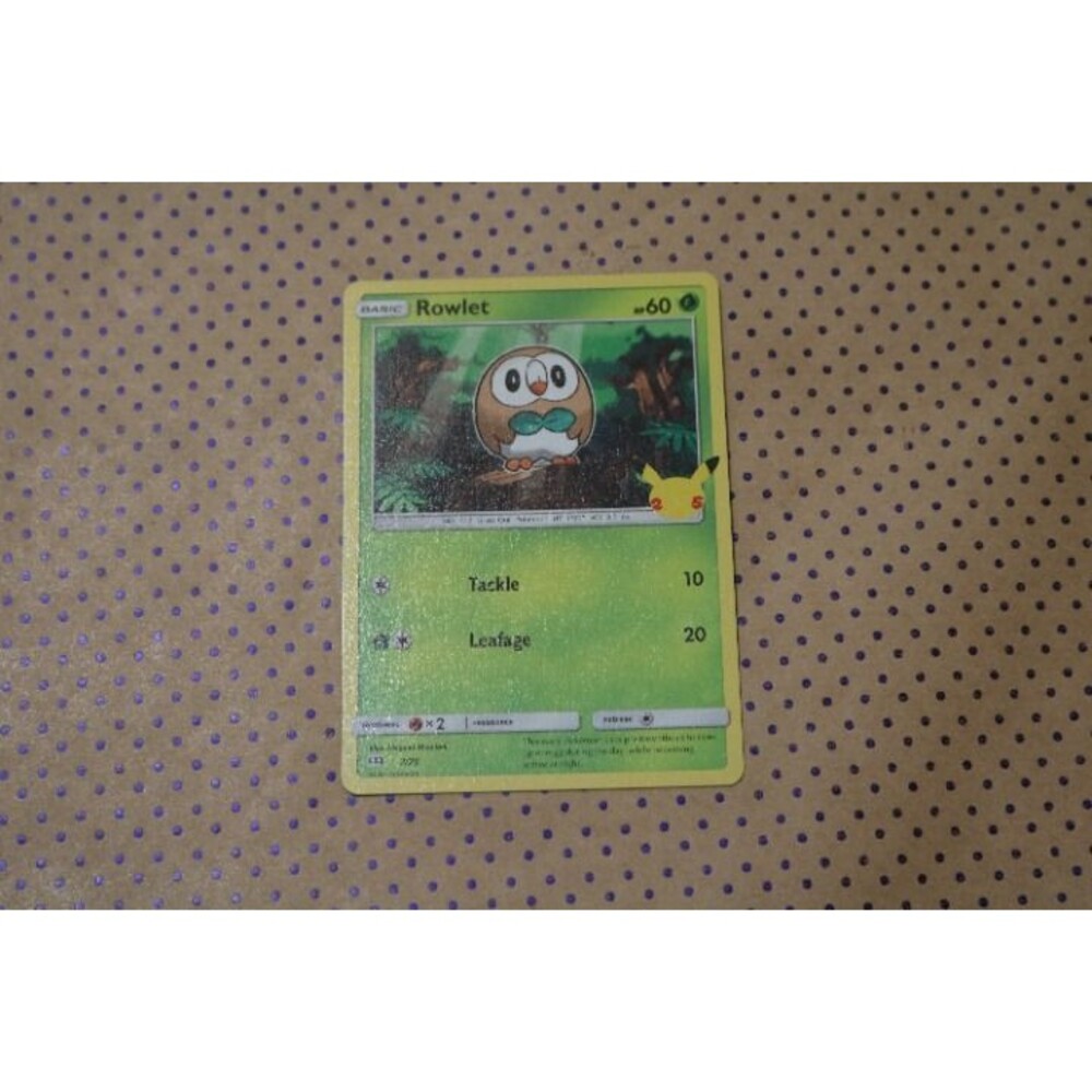 Rowlet 7/25 Pokemon Card (2021)